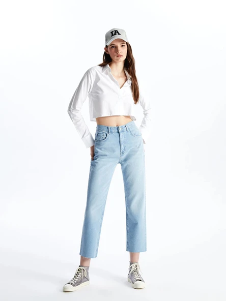 LCW Jeans Indigo Straight Fit Kadın Jean Pantolon ürün görseli 1