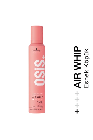 Osis Air Whip Hacim Ve Tutuş Sağlayan Esnek Köpük 200ml Nemli Saç Hissi, Isı Koruma ürün görseli 1