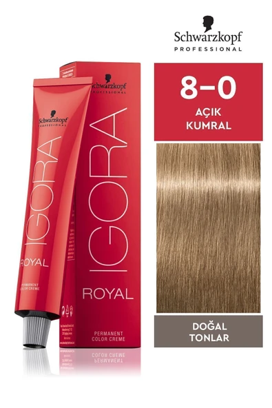 Igora Royal Doğal Tonlar 8-0 Açık Kumral Saç Boyası 60 ml ürün görseli 1