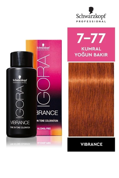 Igora Vibrance 7-77 Kumral Yoğun Bakır Saç Boyası 60ml ürün görseli 1