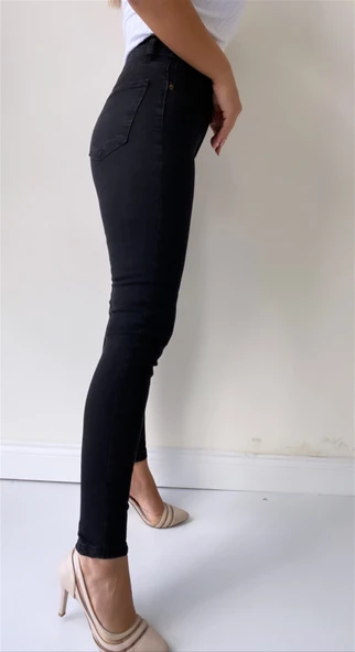 Toparlayıcı Skinny Jean Antrasit - Resim 5