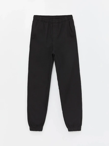 LCW Kids Siyah Beli Lastikli Erkek Çocuk Jogger Jean Pantolon ürün görseli 1