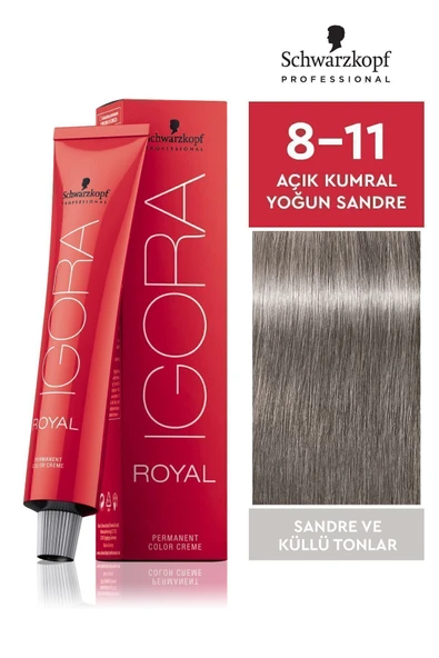 Igora Royal Küllü Tonlar 8-11 Açık Kumral Yoğun Sandre Saç Boyası 60ml ürün görseli 1