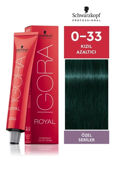 Igora Royal Özel Seriler 0-33 Kızıl Azaltıcı Saç Boyası 60ml ürün görseli 1