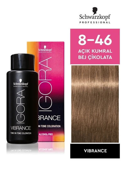 Igora Vibrance 8-46 Açık Kumral Bej Çikolata Saç Boyası 60ml ürün görseli 1