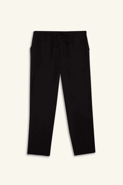 Defacto E5760 Siyah Harem Basic Düz Paça Pantolon ürün görseli 1