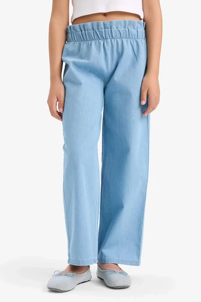 Defacto E6689 Mavi Kız Çocuk Wide Leg Jean Pantolon ürün görseli 1
