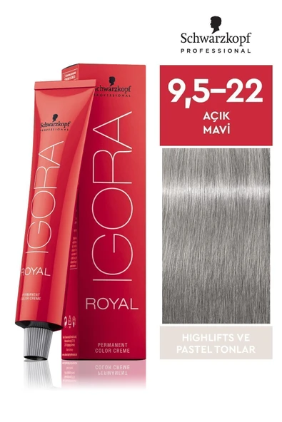 Igora Royal Pastel Tonlar 9,5-22 Açık Mavi Saç Boyası ürün görseli 1