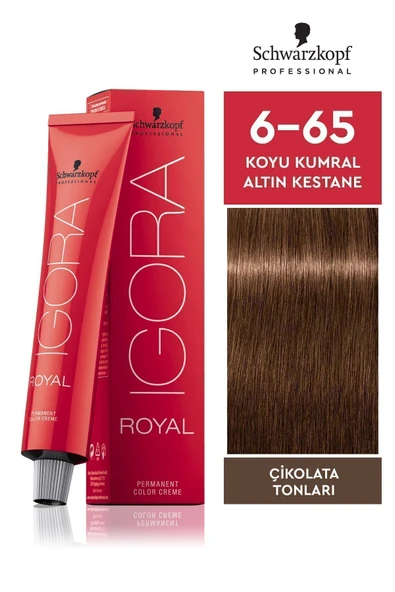 Igora Royal 6-65 Koyu Kumral-altın Kestane Saç Boyası 60ml ürün görseli 1