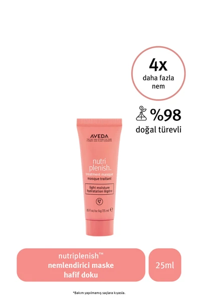 Aveda Nutriplenish Kuru Saçlar Için Hafif Nemlendirici Maske 25 ml Seyahat Boy ürün görseli 1
