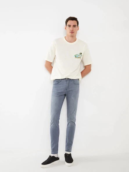 LCW Jeans Gri 760 Skinny Fit Erkek Jean Pantolon ürün görseli 1