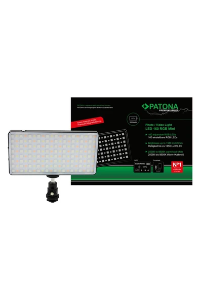 Patona 4290 Premıum Led Rgb Photo And Video Light With 160 Adjustable Youtuber Vlogger Led Işık ürün görseli 1