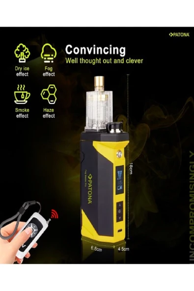 Patona 4270 Fog Master Pro Set Taşınabilir sis Makinesi Aksesuarları ve Çantası Dahil ürün görseli 1