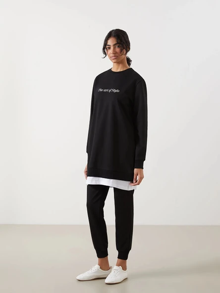 LCW Modest Siyah Beli Lastikli Kadın Jogger Eşofman Altı ürün görseli 1