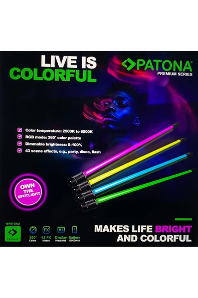 Patona 4286 PREMIUM LED DYNAMİC 43 RC 100RGB ürün görseli 1