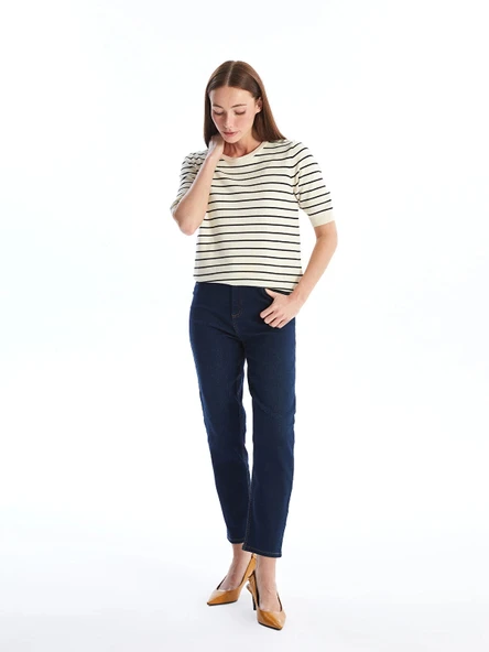 LCWAIKIKI Classic Indigo Slim Fit Kadın Jean Pantolon ürün görseli 1