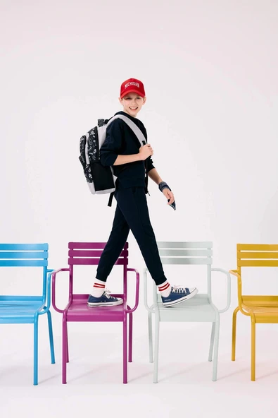 Defacto R5970A6NV253 Lacivert Erkek Çocuk Beli Lastikli Okul Jogger Eşofman Altı ürün görseli 1