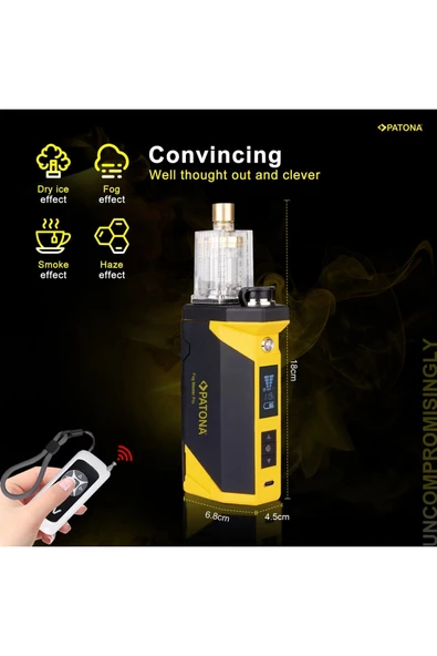 Patona 4270 Fog Master Pro Set Taşınabilir sis Makinesi Aksesuarları ve Çantası Dahil ürün görseli 1