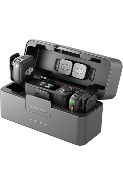 DJI Mic 3 (2 Tx + 1 Rx + Şarj Kutusu), /Kamera/ Için Kablosuz Mikrofon, Ultra Hafif, Dengeli Ses Içi ürün görseli 1