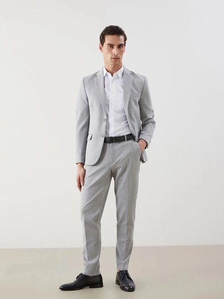 LCWAIKIKI Formal Gri Slim Fit Erkek Pantolon ürün görseli 1