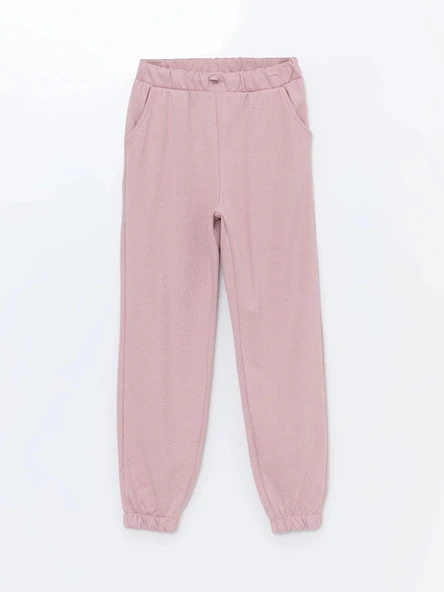 LCW Kids Pembe Beli Lastikli Kız Çocuk Jogger Eşofman Altı ürün görseli 1