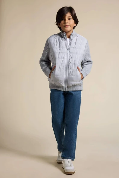 Defacto F0455A8NM28 Mavi Erkek Çocuk Straight Fit Düz Paça Jean Pantolon ürün görseli 1