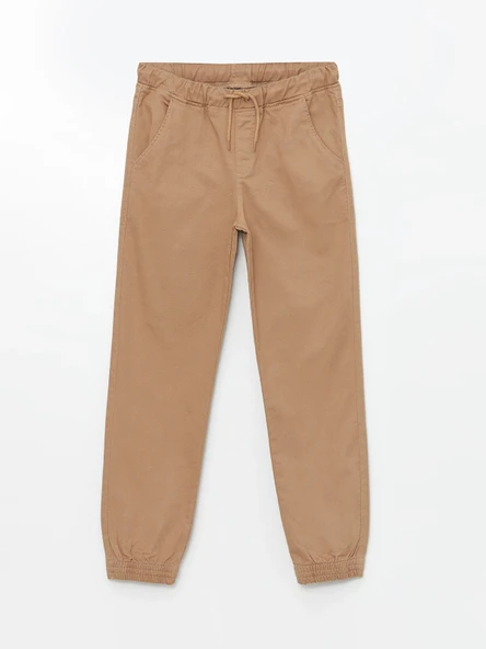 LCW Kids Bej Beli Lastikli Erkek Çocuk Jogger Pantolon ürün görseli 1