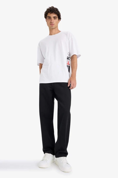 Defacto E6111AXNM40 Siyah Sergio Regular Fit Normal Kalıp Normal Bel Boru Paça Jean Pantolon ürün görseli 1
