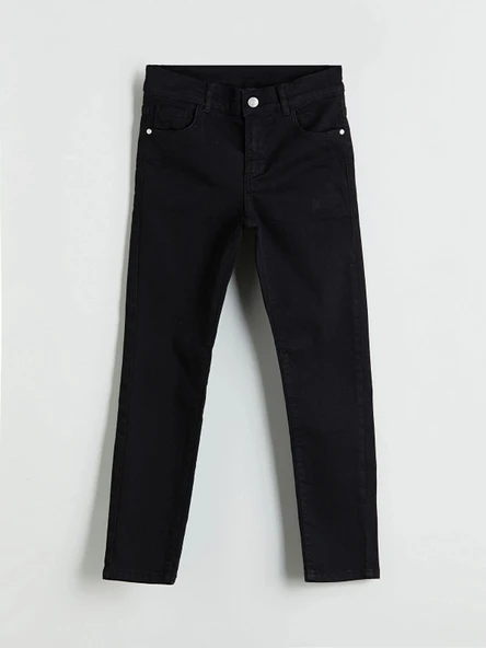 LCW Kids Siyah Beli Ayarlanabilir Lastikli Erkek Çocuk Jean Pantolon ürün görseli 1