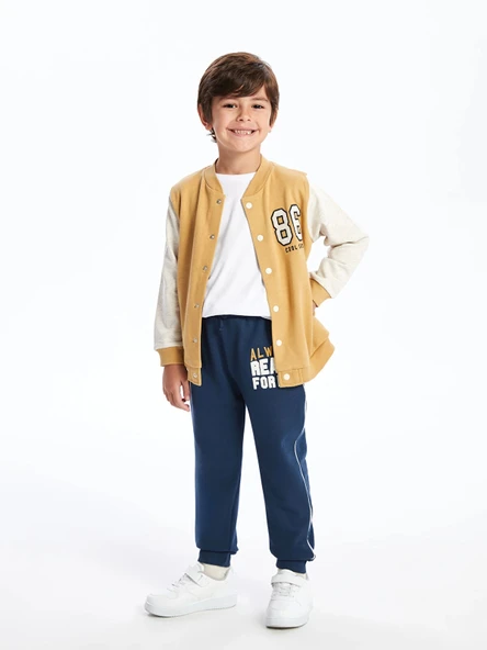 LCW Kids Indigo Beli Lastikli Kalın Erkek Bebek Jogger Eşofman Altı ürün görseli 1