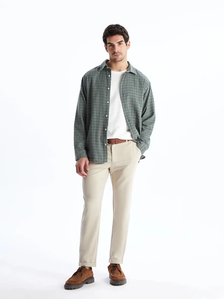 LCW Vision Bej Slim Fit Erkek Pantolon ürün görseli 1