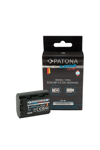 Patona NP-FZ100 USB Sony Fotoğraf Makinesi Batarya (Type-c Girişli) ürün görseli 1