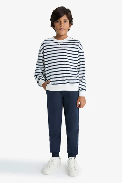 Defacto E7338A8NV135 Lacivert Erkek Çocuk Beli Lastikli Jogger Eşofman Altı ürün görseli 1