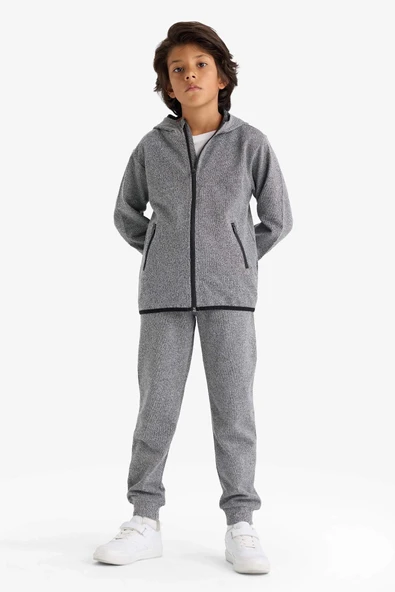 Defacto F0137A8AR163 Antrasit Erkek Çocuk Beli Lastikli Jogger Eşofman Altı ürün görseli 1