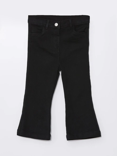 LCW baby Siyah Beli Lastikli Basic Kız Çocuk Pantolon ürün görseli 1