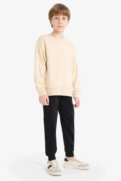 Defacto R5970A6BK81 Siyah Erkek Çocuk Beli Lastikli Okul Jogger Eşofman Altı ürün görseli 1
