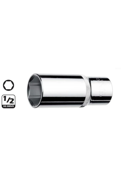 1/2” 6 Köşe Derin Lokma Anahtar 11 Mm - C24-h11 ürün görseli 1