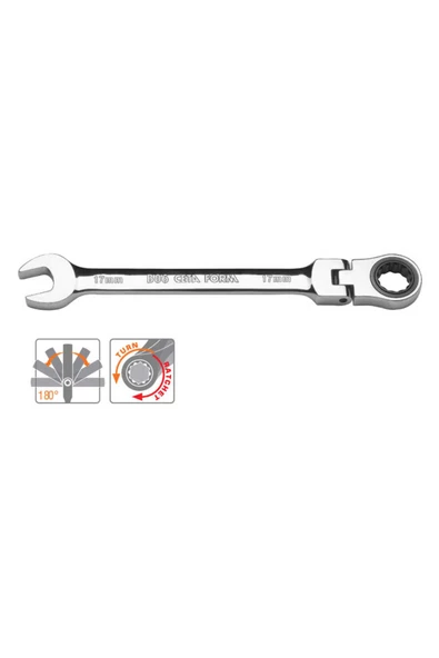 C-Gear Cırcırlı Kombine Anahtar(Mafsallı) 13 mm - B06-13 ürün görseli 1