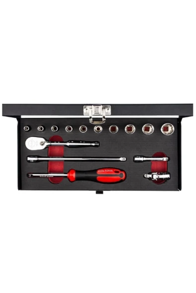 15 Pc,1/4"12 Köşe Lokma Takımı-sae (metal Kutu) ürün görseli 1