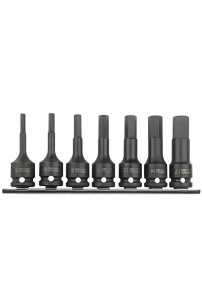 7 Parça 1/2'' Allen Uçlu Havalı Lokma Takımı (raylı) ürün görseli 1