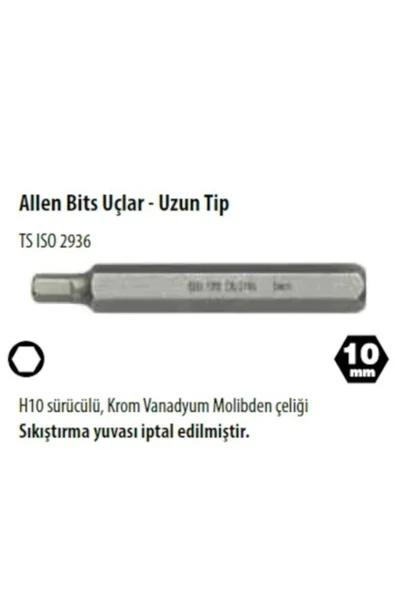 Ceta Form Allen Bits Uç 10*75mm 12 Mm Cb/2112g ürün görseli 1
