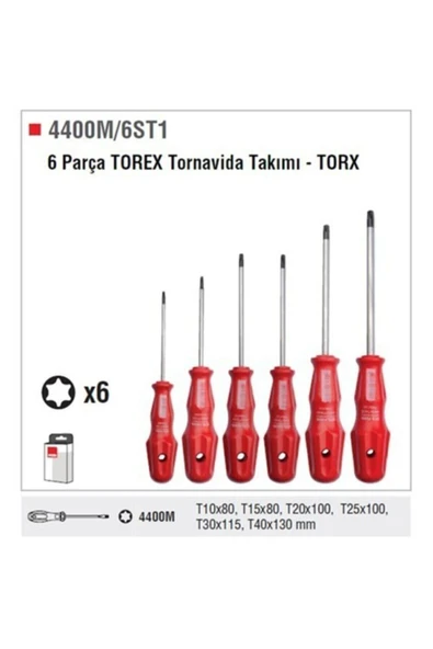 Ceta 4400m/6st1 6prç.torex Tornavida Tkm ürün görseli 1