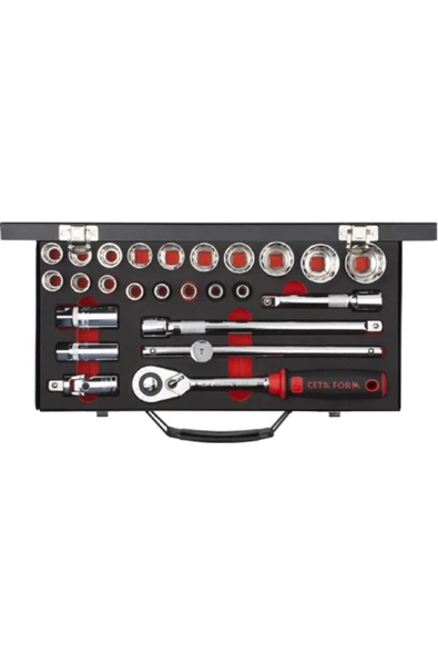 C20-25pb2 25 Parça 1/2” 12 Köşe (yıldız) Lokma Takımı (metal Çanta) ürün görseli 1