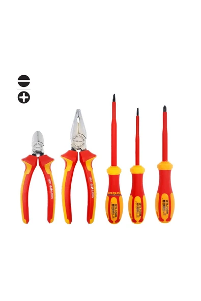 5 Parça 1000 Volt Vde Izoleli Pense - Tornavida Seti G99-18-05ph ürün görseli 1