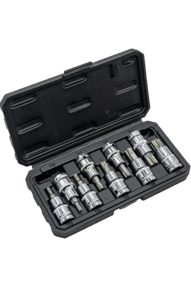 1/2 9 Parça Torx Lokma Seti (5-19MM) Plastik Çantalı ürün görseli 1