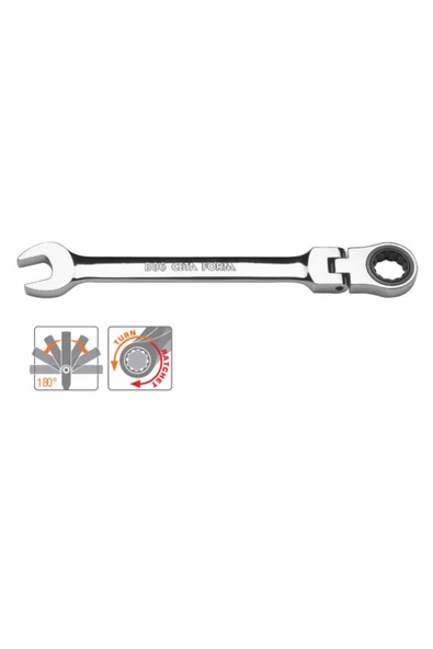 Form C-Gear Cırcırlı Kombine Anahtar(Mafsallı)17 mm - B06-17 ürün görseli 1