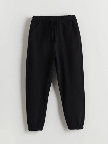 LCW Kids Siyah Beli Lastikli Erkek Çocuk Jogger Eşofman Alt ürün görseli 1