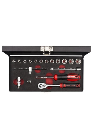 18 Pc,1/4"6 Köşe Lokma Tk,/pls,kutulu ürün görseli 1