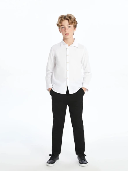 LCW Kids Siyah Beli Lastikli Erkek Çocuk Pantolon ürün görseli 1