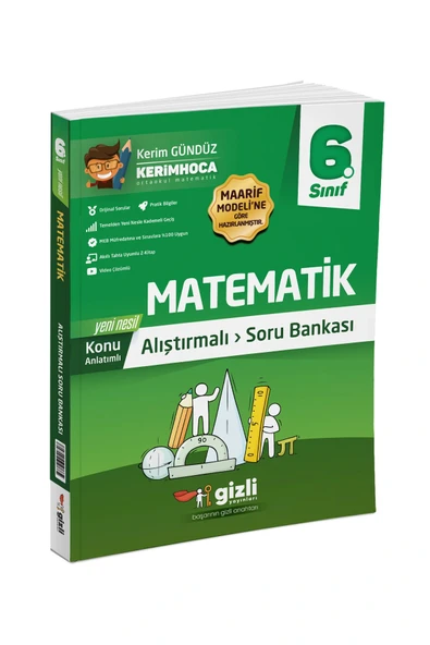 6.Sınıf Matematik Alıştırmalı Soru Bankası Gizli Yayınları ürün görseli 1